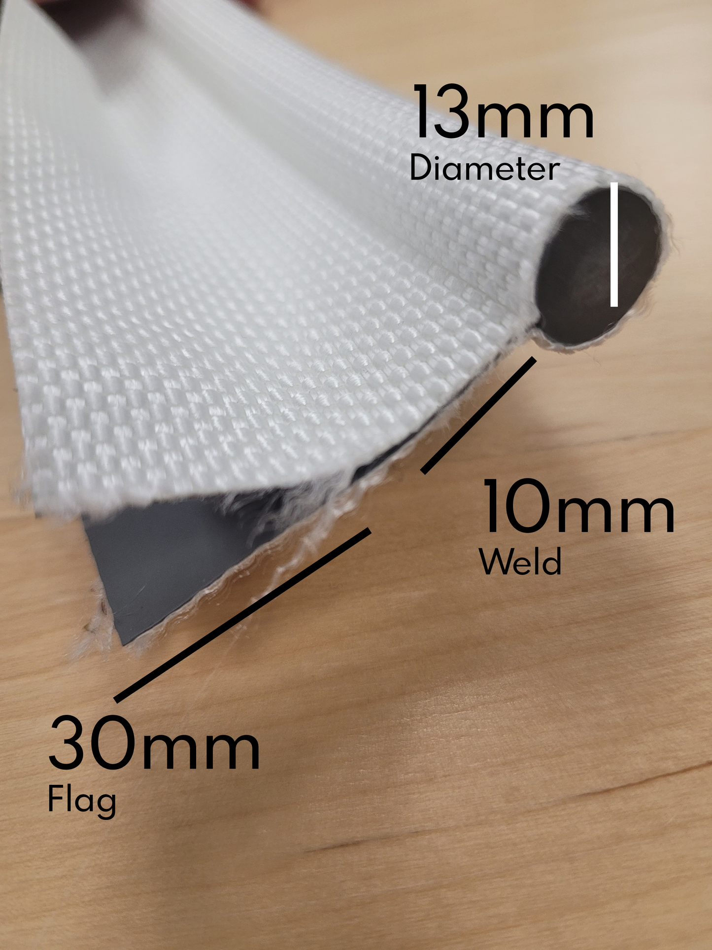 PD(13)-10-30 - 13mm Double Flag, 30mm Flag, 200m Length