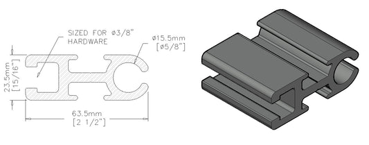 (EXT-014) Tensioning Extrusion Large (7.5' Length)